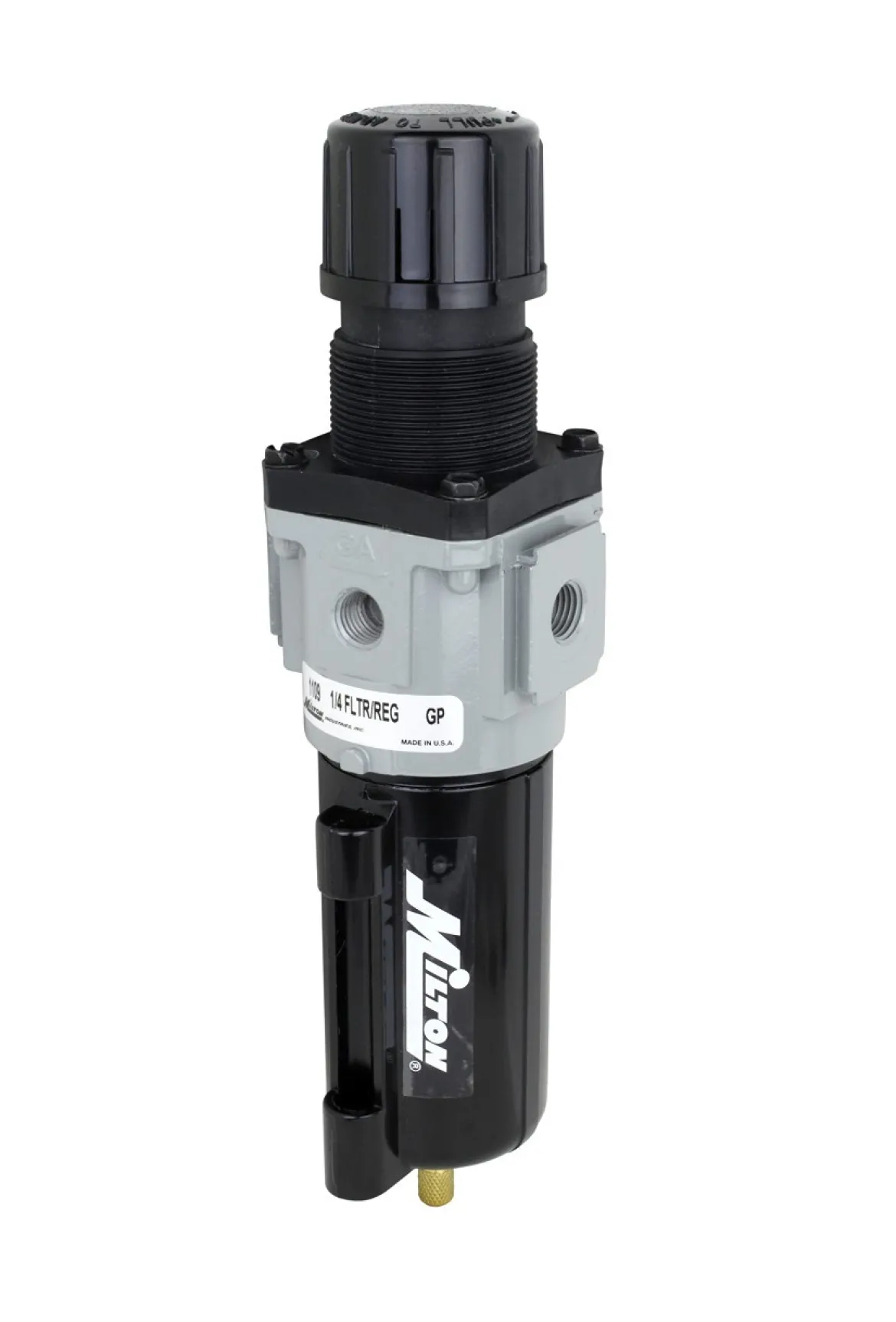 Milton 1109 1/4" NPT Metal Piggyback Filter Regulator