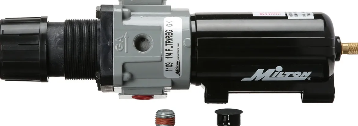 Milton 1109 1/4" NPT Metal Piggyback Filter Regulator