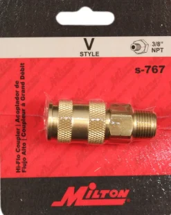 Milton 767 HI-Flo V-Style 'A,M,V' 3/8" MN