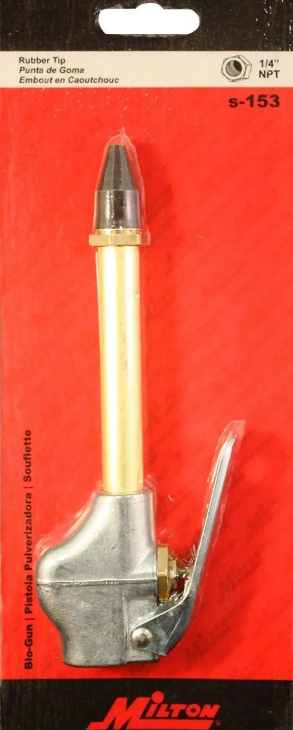 Milton 153BK 1/4" NPT Lever Style Blow Gun - Each