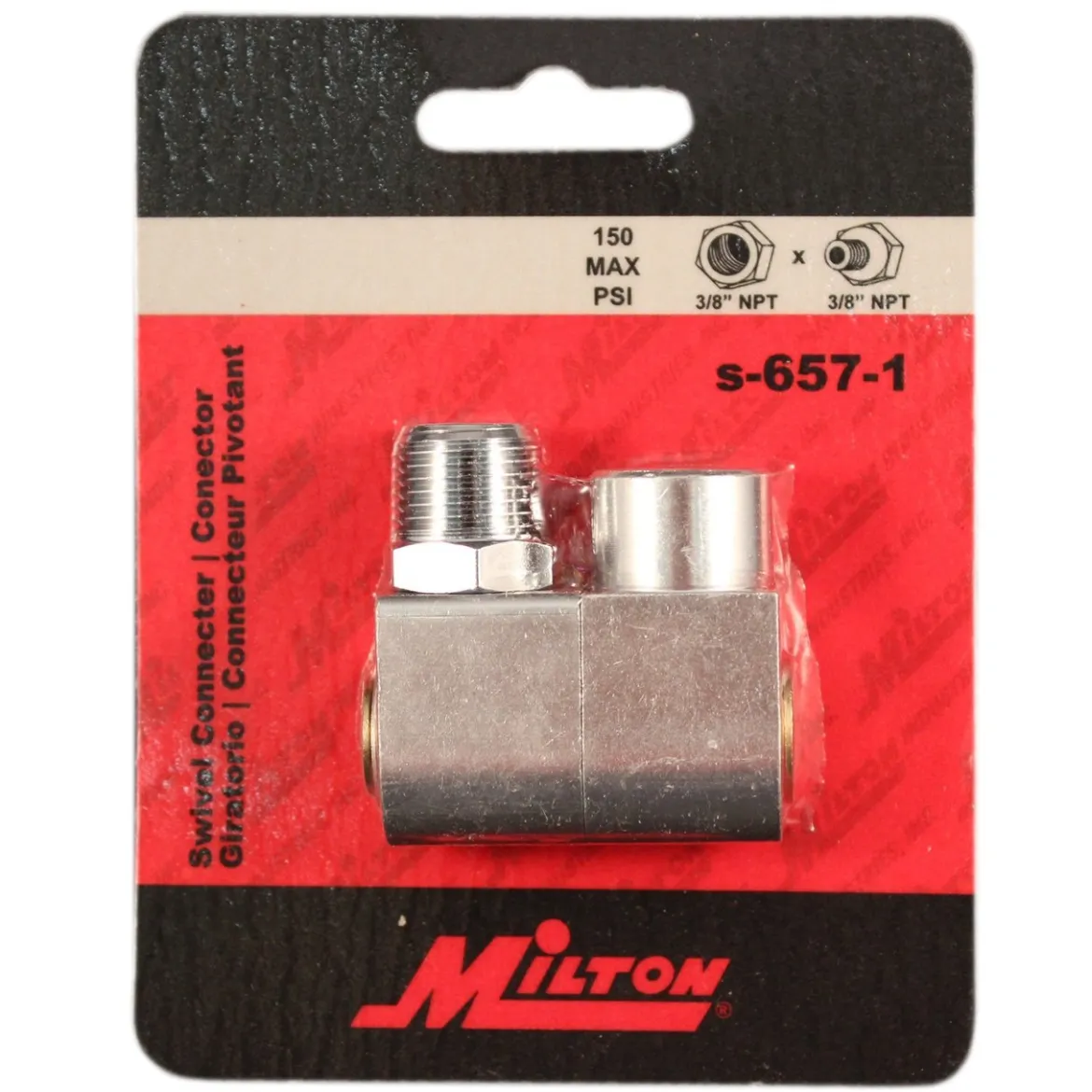 Milton S657-1 3/8" NPT Swivel Hose Fitting Connector