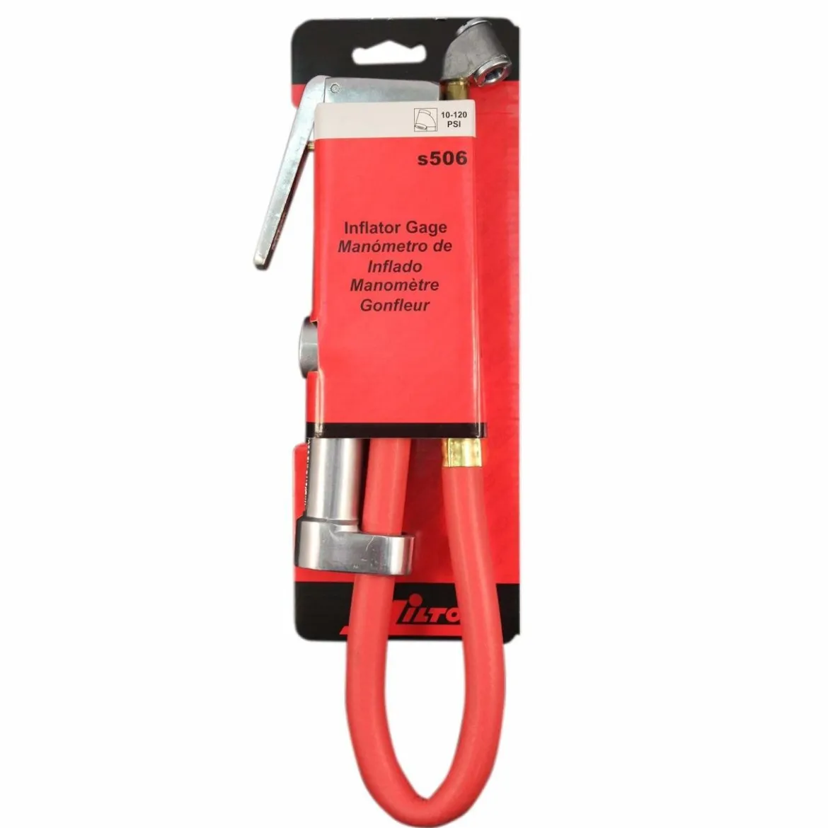 Milton S506 Dual Head Chuck Tire Inflator Gauge - 15" Hose