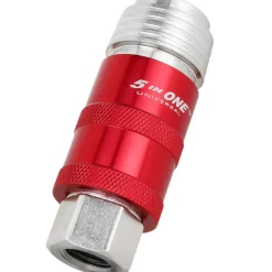 Milton S1750 Safety Exhaust Coupler, 1/4" body, 1/4" FNPT , Red