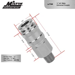 Milton S744 Universal Coupler, 1/4
