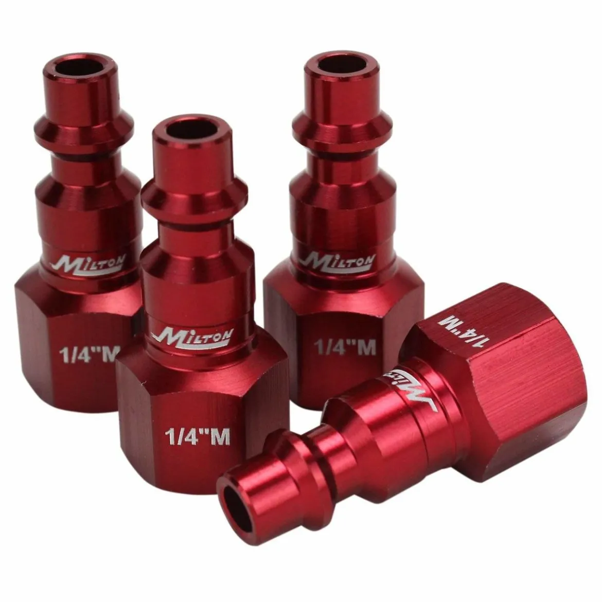 Milton S314MKIT ColorFit Coupler & Plug Kit - (M-Style, Red) - 1/4" NPT 14-Piece
