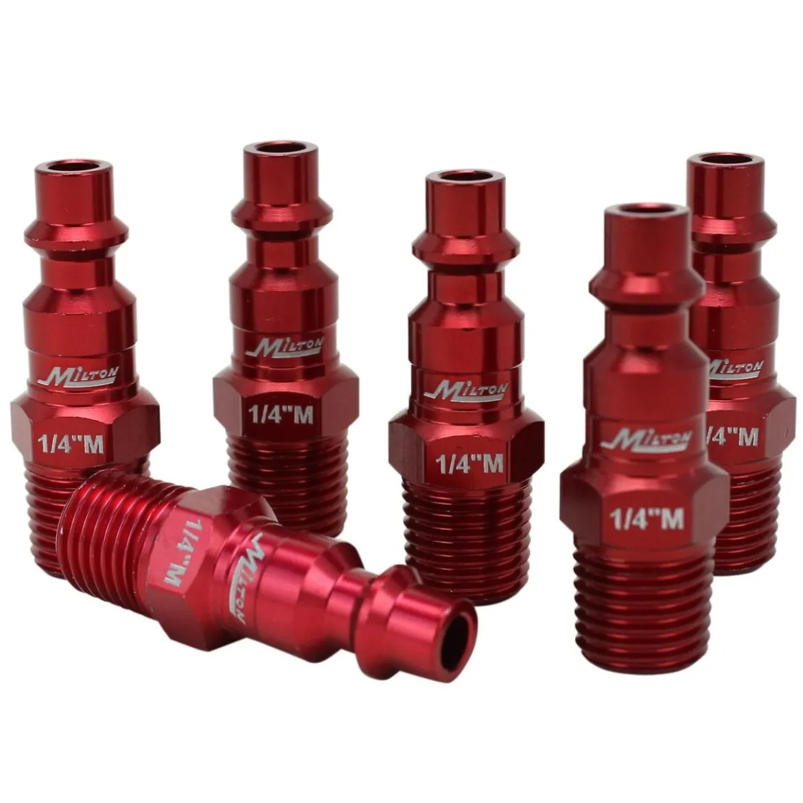 Milton S314MKIT ColorFit Coupler & Plug Kit - (M-Style, Red) - 1/4" NPT 14-Piece