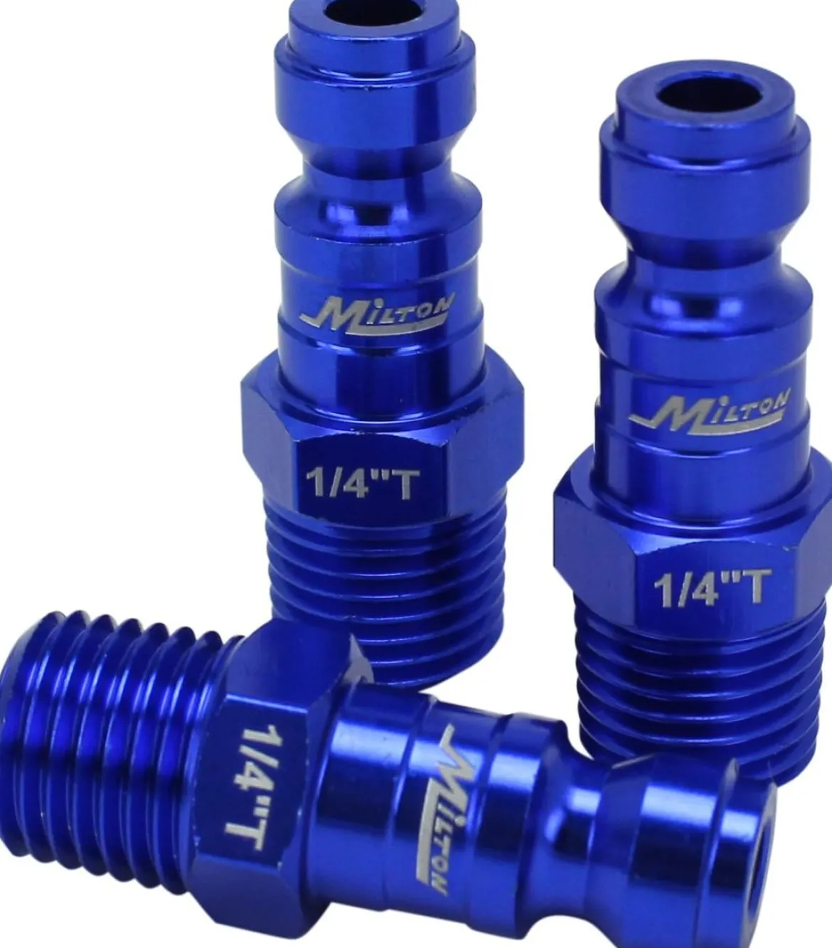 Milton S305TKIT ColorFit Coupler & Plug Kit - (T-Style, Blue) - 1/4" NPT, 5 pcs
