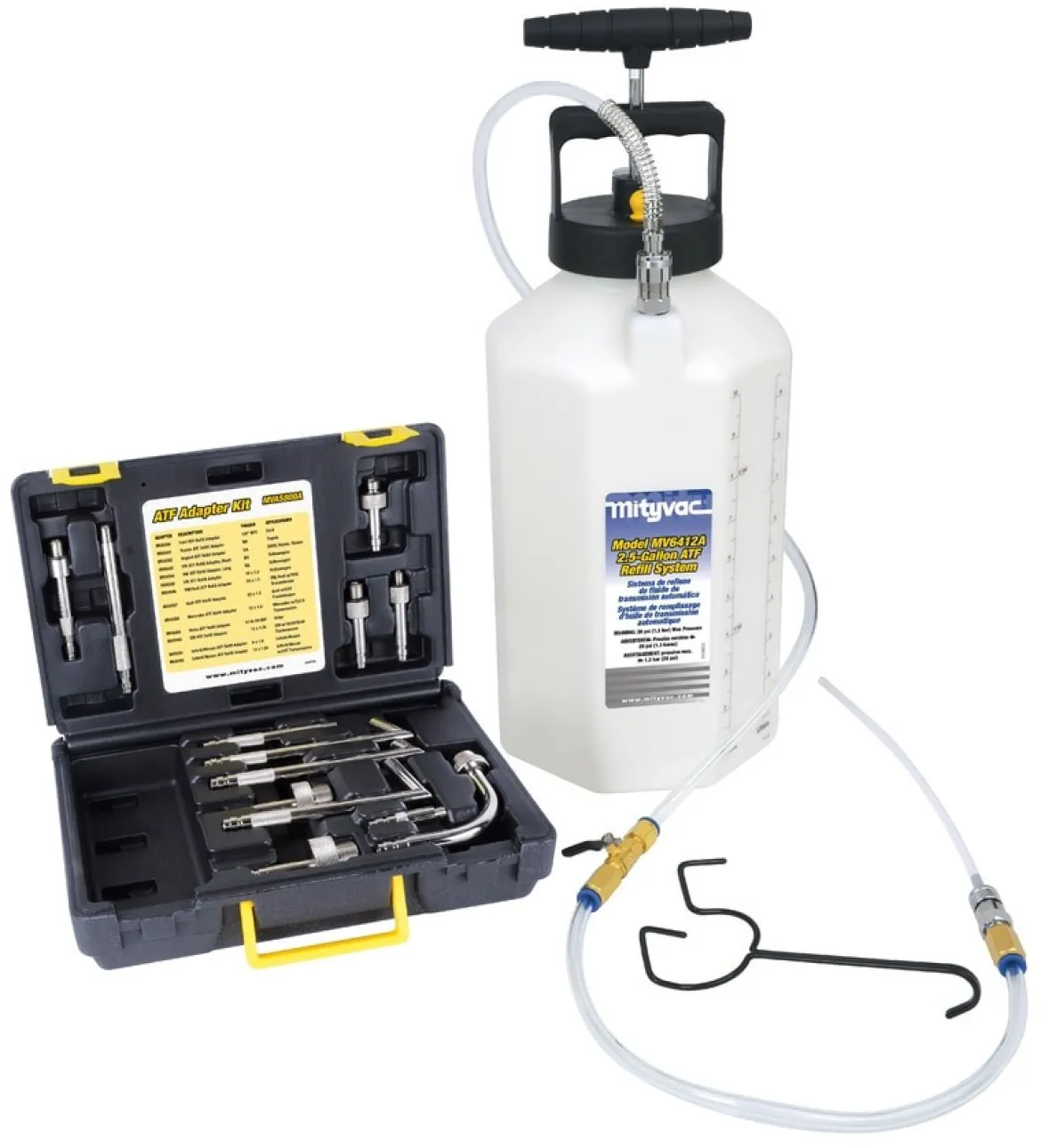 Mityvac 2.5 Gallon ATF Refill Kit Pump 5' Hose Pressure Relief Valve (MV6412)