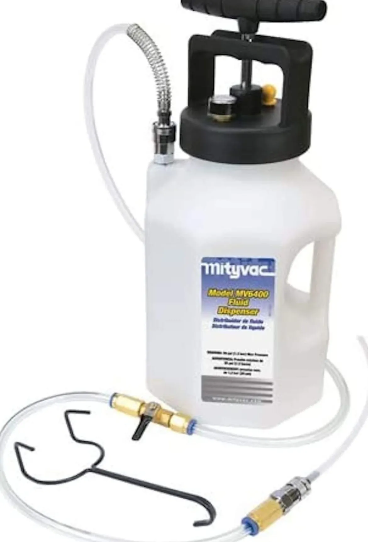 Mityvac 1-Gallon Fluid Dispenser With Manual Pump And Pressure Gauge (MV6400)