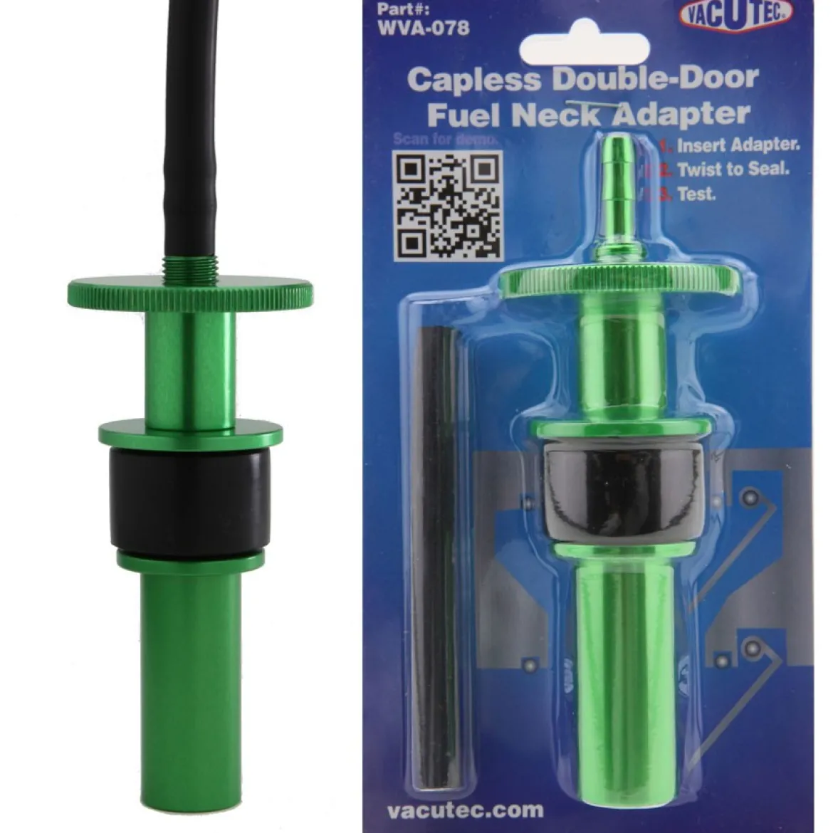 MotorVac Capless Fuel Neck Adapter for Ford and G.M. (WVA-078)