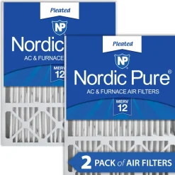 Nordic Pure 20x25x5 (4 3/8) Honeywell/Lennox Replacement MERV 12 Air Filters 2 Pack (20x25x5HM12-2)