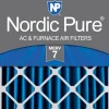 Nordic Pure 24x24x4 (3 5/8) Pleated Air Filters MERV 7 Plus Carbon 1 Pack (24x24x4M7+C-1)