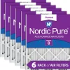 Nordic Pure 24x24x1 (23_3/8x23_3/8) Pleated MERV 8 Air Filters 6 Pack (24x24x1M8-6)