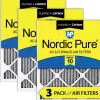 Nordic Pure 8x20x1 Pleated Air Filters MERV 10 Pleated Plus Carbon 3 Pack (8x20x1PM10C-3)