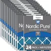 Nordic Pure 8x20x1 Pleated MERV 7 Air Filters 24 Pack (8x20x1M7-24)