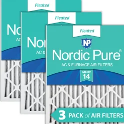 Nordic Pure 24x30x2 Pleated MERV 14 Air Filters 3 Pack (24x30x2M14-3)