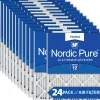Nordic Pure 8x20x1 Pleated MERV 12 Air Filters 24 Pack (8x20x1M12-24)
