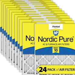 Nordic Pure 8x20x1 Pleated MERV 10 Air Filters 24 Pack (8x20x1M10-24)