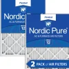 Nordic Pure 24x30x1 Pleated MERV 12 Air Filters 2 Pack (24x30x1M12-2)