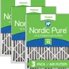 Nordic Pure 25x25x2 Pleated MERV 13 Air Filters 3 Pack (25x25x2M13-3)