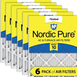 Nordic Pure 8x20x1 Pleated MERV 10 Air Filters 6 Pack (8x20x1M10-6)