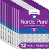 Nordic Pure 8x20x1 Pleated MERV 8 Air Filters 12 Pack (8x20x1M8-12)