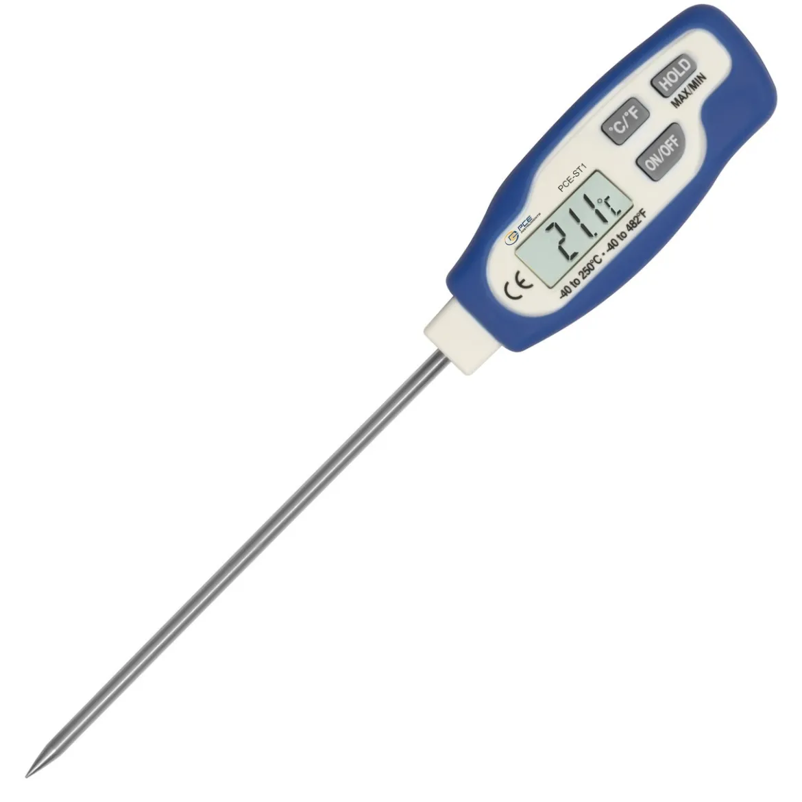 PCE Instruments Digital Handheld Thermometer with Stainless Steel Probe (PCE-ST 1)