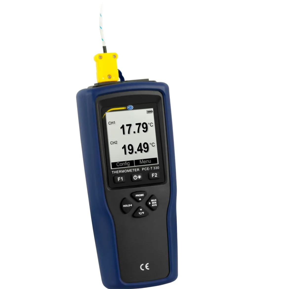 PCE Instruments Dual-Channel Thermometer with Data Logging (PCE-T 330)