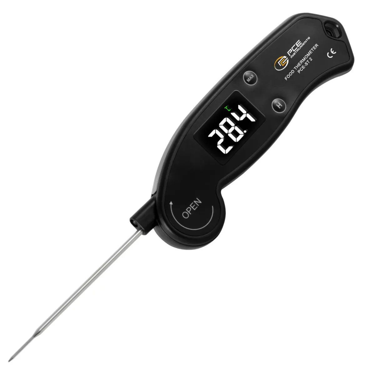 PCE Instruments Folding Digital Thermometer with Stainless Steel Sensor (PCE-ST 2)