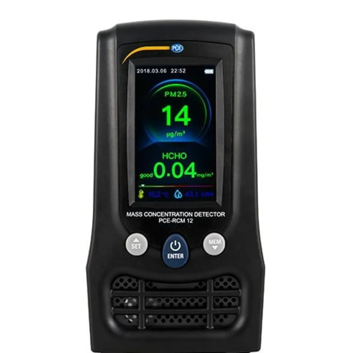PCE Instruments Thermometer with CO2 Formaldehyde (PCE-RCM 12)