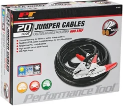 Performance Tool W1669 20' Duty 2-Gauge 800 PEAK AMP Weather Jumper Cables