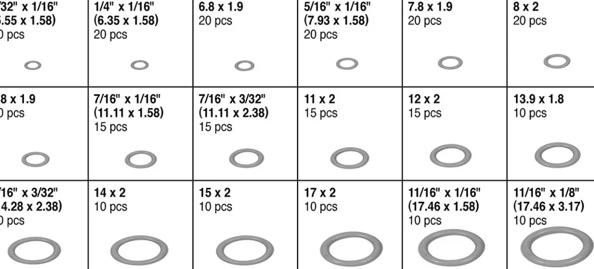 Performance Tool W5201 270 Pc Hnbr O-Ring Assortment
