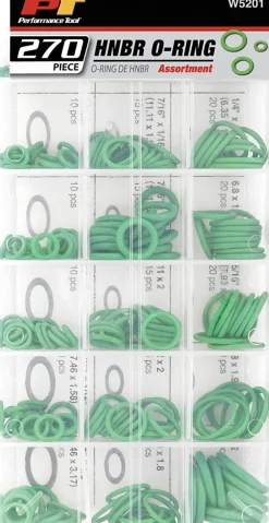 Performance Tool W5201 270 Pc Hnbr O-Ring Assortment