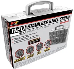 Performance Tool W5355 1,120pc Hardware Assortment (Pan Heads, Oval Head)