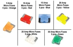 Performance Tool W5376 15-Piece Micro Fuse Assortment