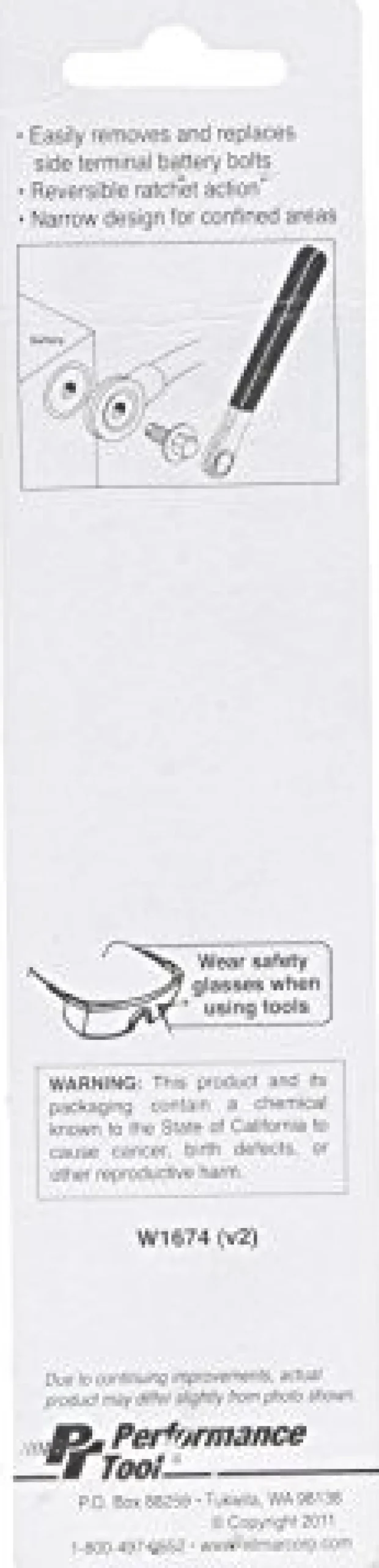 Performance Tool W1674 Side Terminal Battery Wrench
