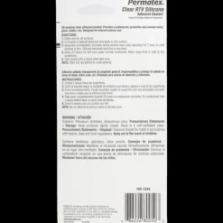 Permatex Clear RTV Silicone Adhesive Sealant General-Purpose 3 oz (80050)
