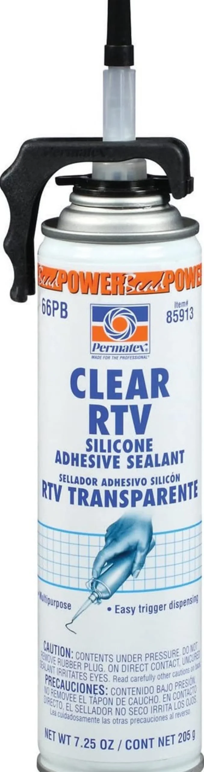 Permatex Clear RTV Silicone Adhesive Sealant Multipurpose 7.25 oz (85913)