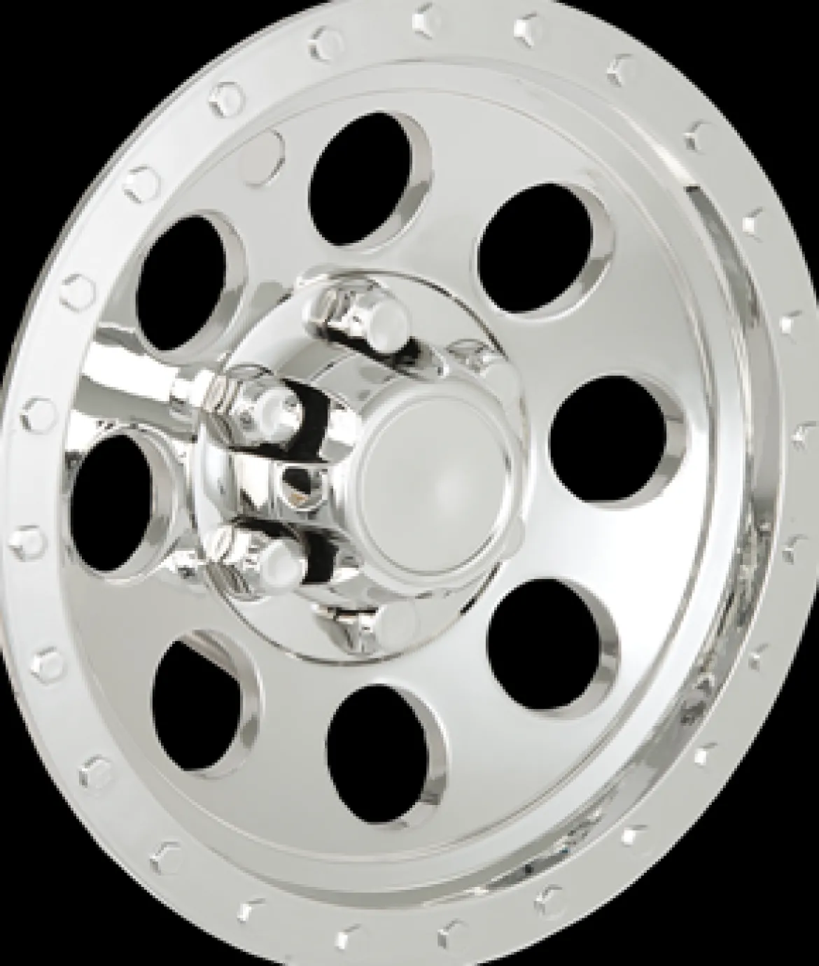 Phoenix USA 12" 8 Hole Beadlock Style ABS Chrome Wheel Cover (QT12CHB)