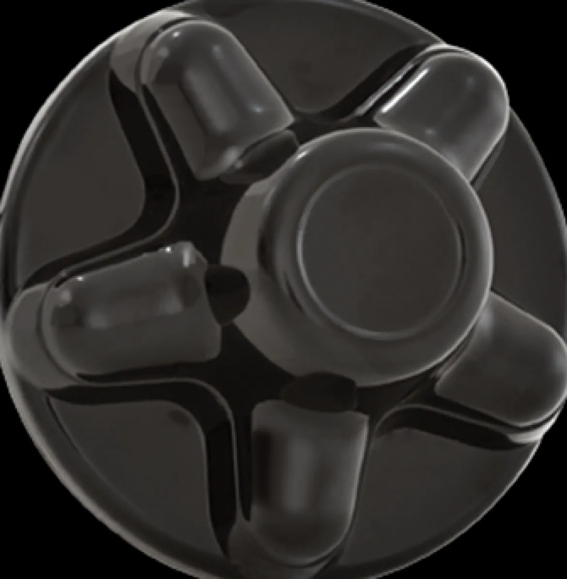 Phoenix USA 5 Lug 4.5" Bolt Circle ABS Black Hub Cover (QT545BHS)