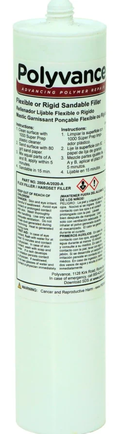 Polyvance Epoxy Hardener For Flex Filler And Hardset Filler, Cartridge (2000-2020-CA)