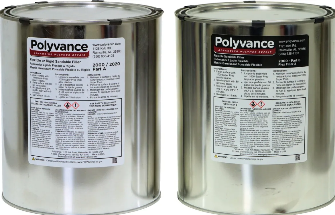 Polyvance Flex Filler Flexible Epoxy Adhesive/Filler, Gallon Kit (2000-1)