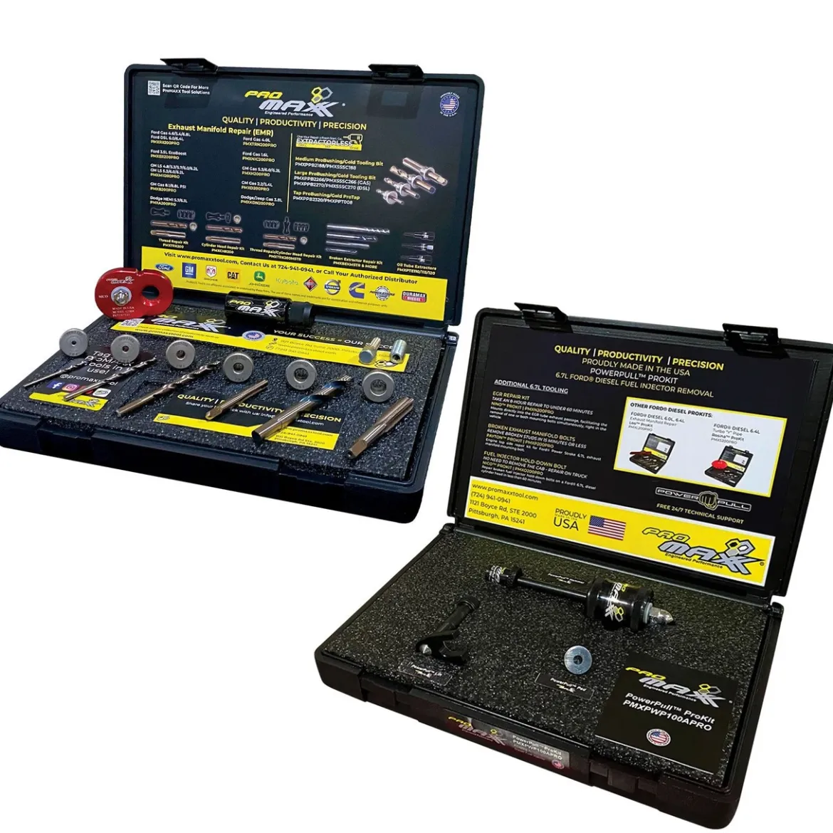 ProMAXX 6.7L Power Stroke Fuel Injector Hold Down Bolt Repair Prokit Plus and Fuel Injector Puller (PMXPST520PRO)