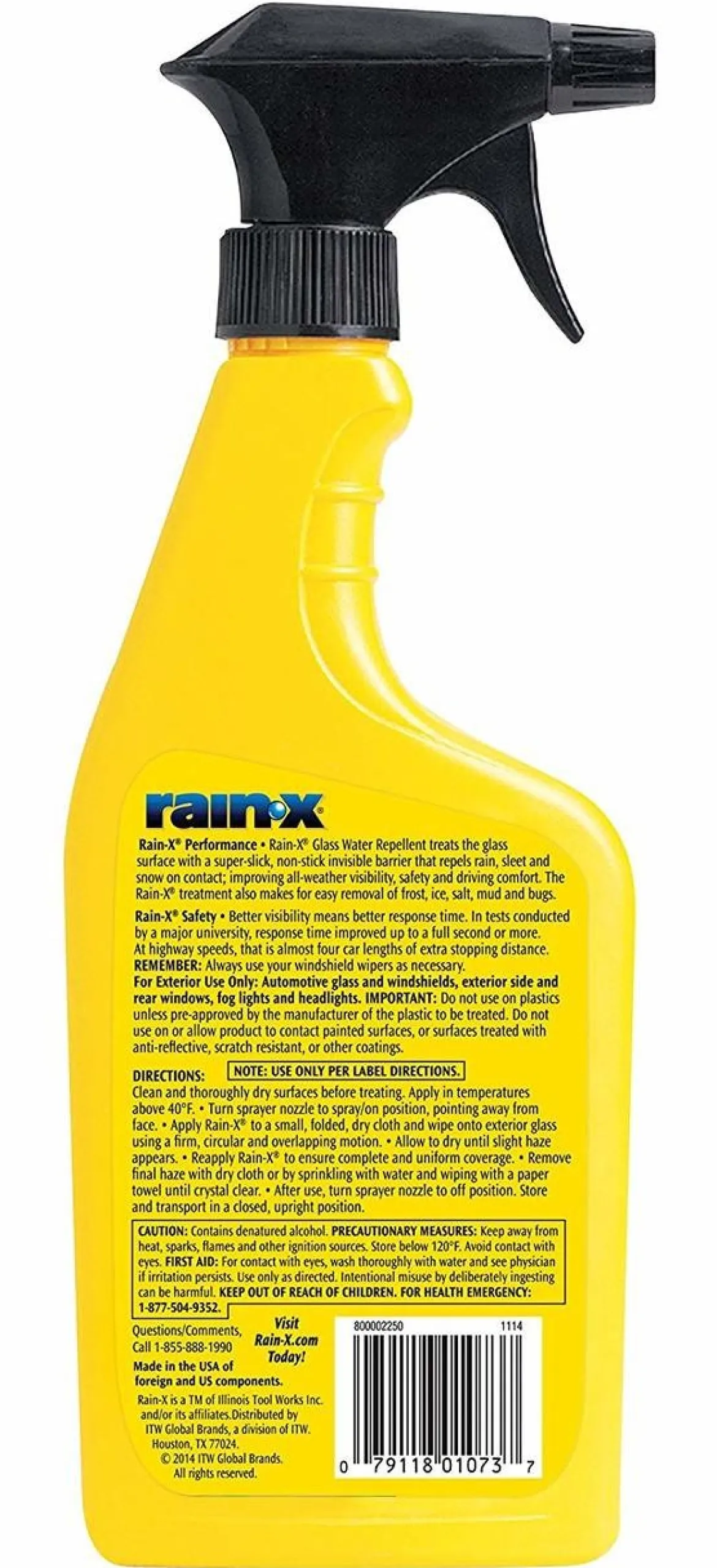 Rain-X 800002250 Glass Treatment Trigger Water Repellent - 16 fl oz.