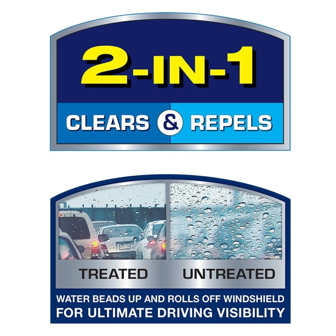 Rain-X 5079273-2 2-in-1 Latitude Water Repellency Wiper Blade 15-Inch