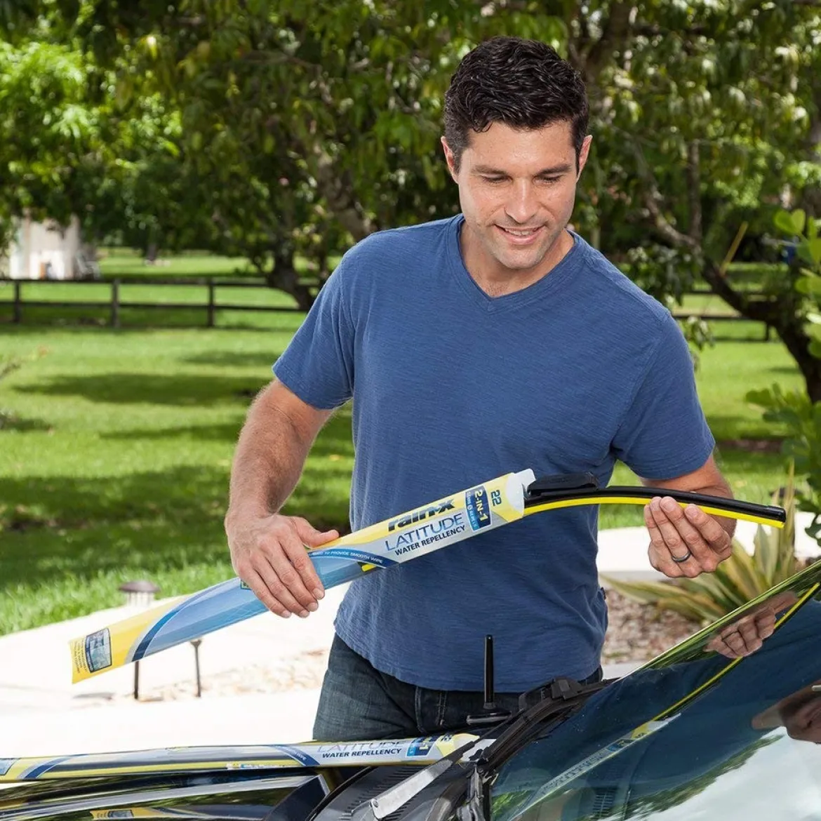Rain-X 5079278-2 Latitude 2-IN-1 Water Repellency Wiper Blade, 21"