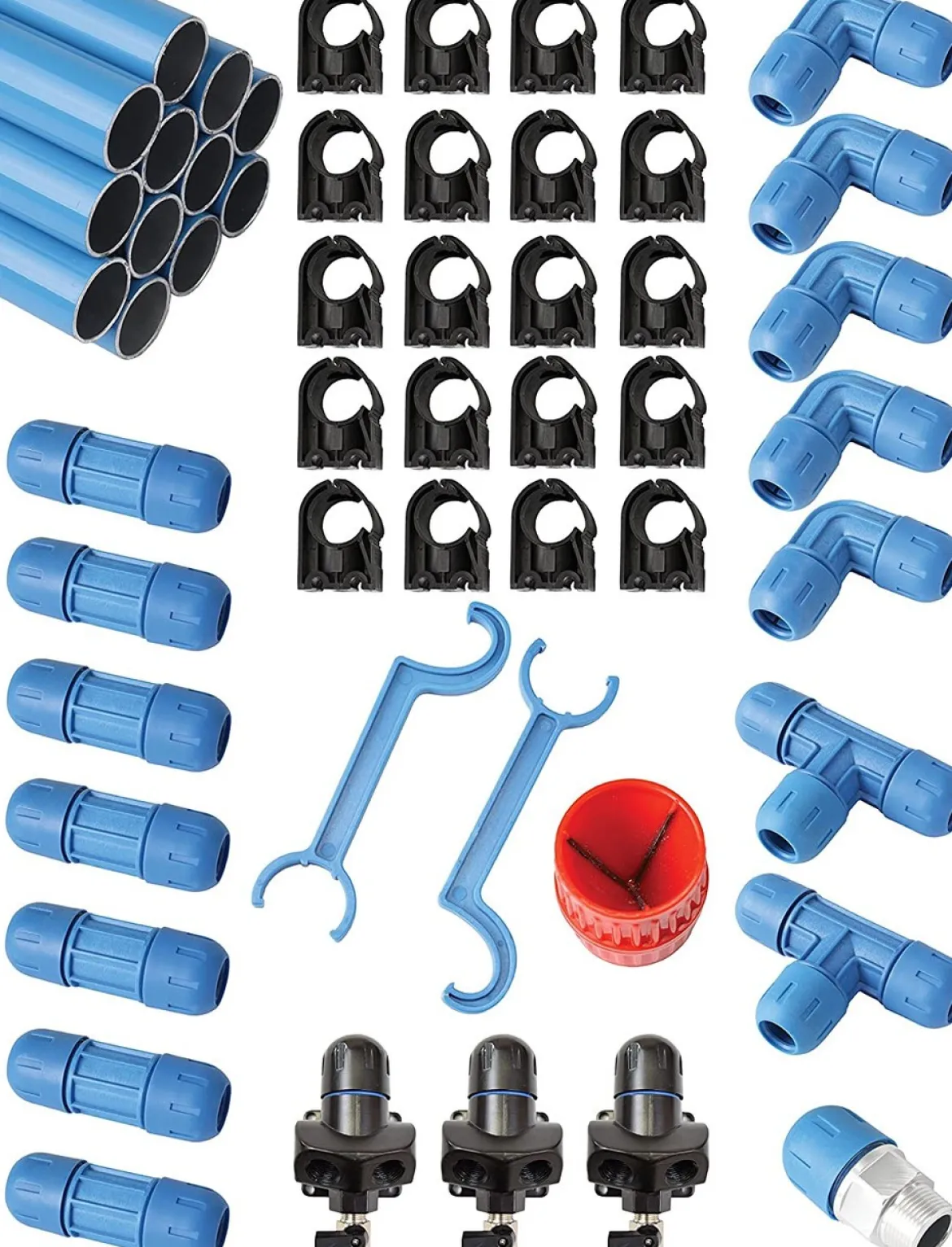 RapidAir F28090 1" Fastpipe Master Kit, 90', 1", Blue
