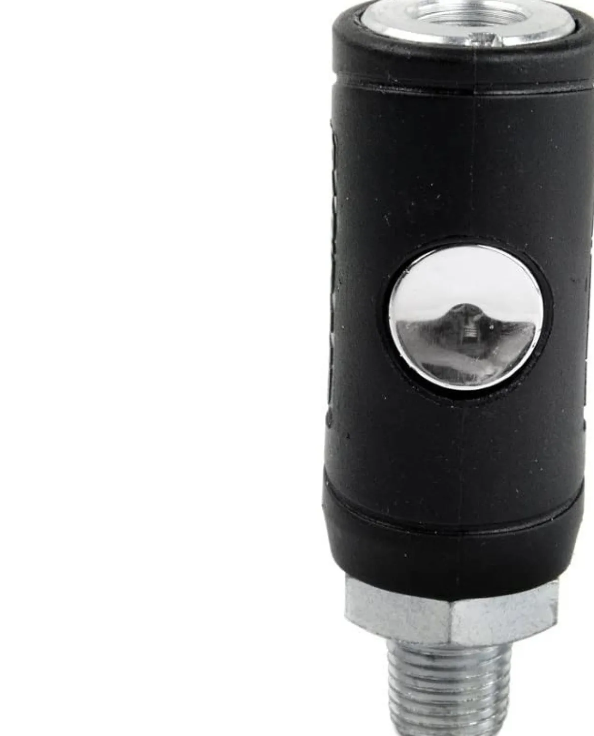 RapidAir K7221 Push Button Safety Air Quick Coupler, 1/4 Male NPT, Black