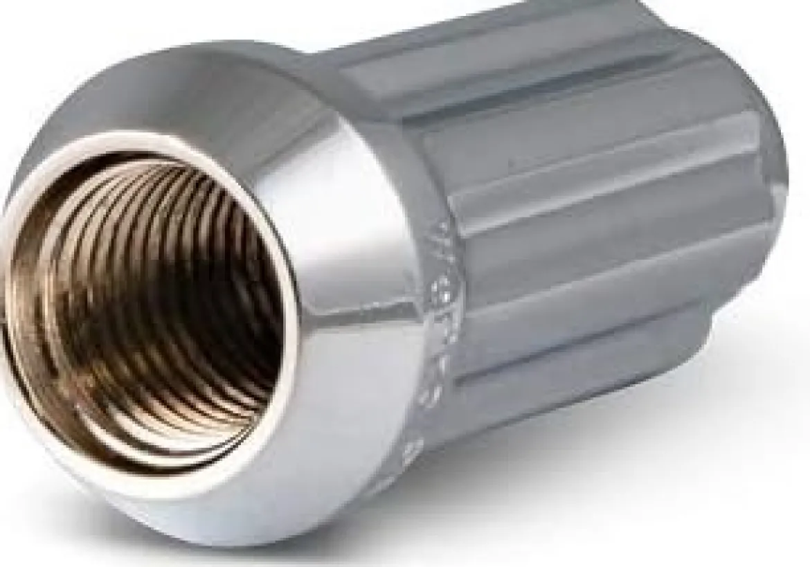 RHI Automotive 14x1.5 Closed End Long Spline 6 Lug 2.00" Chrome 24 Lugs 1 Key (8744LK6-C)