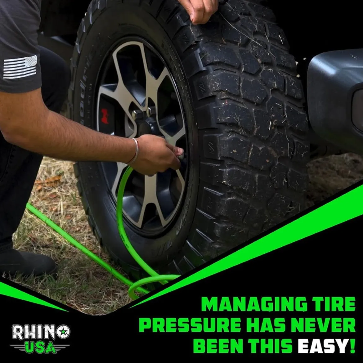 RHINO USA MULTI-TIRE INFLATION KIT - 4 WHEEL (AC-TI4W-GRN)